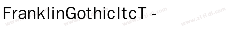 FranklinGothicItcT 字体转换